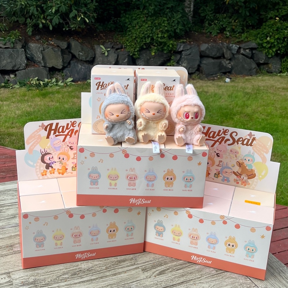 WHOLE SET macaron and have a seat labubu the monsters